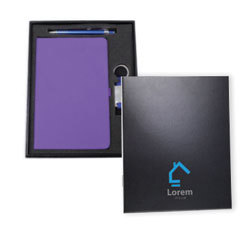 Charisma HK0208 PU Notebook, USB or Keychain & Pen