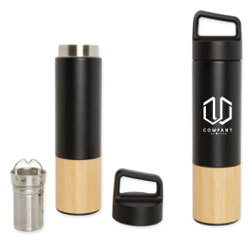 Gaia HK0357 Bamboo Vacuum Insulated Stainless Steel Bottle 600ml