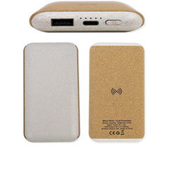 Teho HK0333 Wheat Straw + Cork Power Bank 10000 mAh