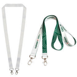 Brycin HK0186 Lanyard 20mm Twin Hook Sublimation- White