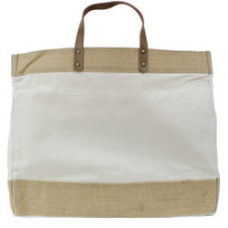 Zaken HK0050 Jute and Juco Bag with Leather Handle
