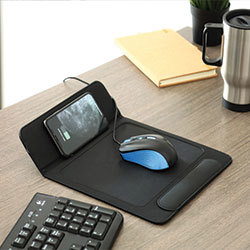 Dwylo HK0319 Mousepad with Wireless Charger & Mobile Stand